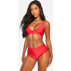 Tie Dye Swimwear boohoo Essentials High Waisted Bikini Brief - Red