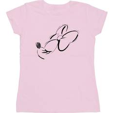 Rose Gold - Women T-shirts Disney Minnie Mouse Nose Up Cotton T-Shirt - Baby Pink