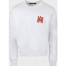 Amiri Men Jumpers Amiri MA Logo Printed Sweatshirt - White/Red