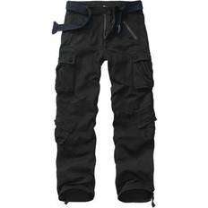 Camouflage Trousers Shein Cotton Relaxed Fit Cargo Pants With 8 Pockets - No Belt