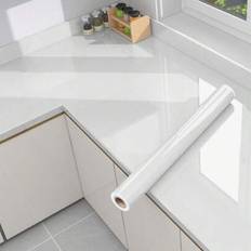 Shein Glossy White Kitchen Oil-Proof Ceramic Sticker Adhesive Film