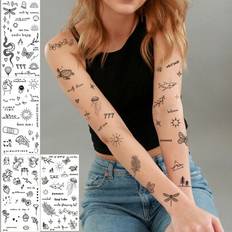 Tattoo Care Shein 4pcs Black Temporary Tattoo Stickers