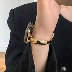 Apple Watch Series 8 Smartwatch Strap Shein Women's Luxurious Gold Color Metal Strap