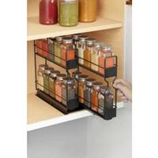 Spice Racks Living and Home 2-Tier 2-Row Metal Spice Rack