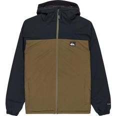 Brown - Men Rain Clothes Quiksilver Overcast 3K Insulated Waterproof Jacket - Men