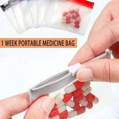 7pcs Portable Zipper Medicine Bags