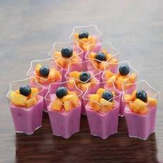 White Plastic Cups Shein Disposable Plastic Mini Star-Shaped Mousse Cups