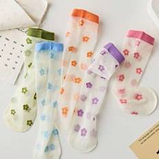 Lace Socks Shein Random Color Women Sheer Lace Floral Socks - Cute Fruit