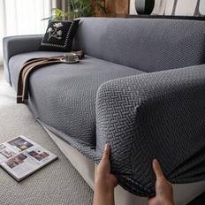 Grey Loose Sofa Covers Shein Elastic All-Inclusive Jacquard Loose Sofa Cover Grey