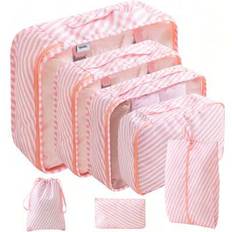 Multicoloured Travel Accessories Shein 7pcs Travel Packing Cubes Set