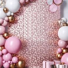 Doorway Party Curtains Shein 3pcs Laser Rose Golden Small Rain Curtain