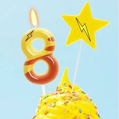 Cake Candles Shein Cute Anime Style Yellow Lightning Number 0-9 Candles