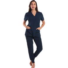 Work Clothing Sets Just Love V-Neck Scrub Set 7065-NVY-M
