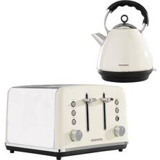 Toasters Daewoo Kensington Retro Electric Matching Toaster Set 1.7L