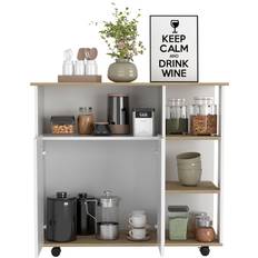Kitchen Units Runesay White MDF Base with Kitchen Island
