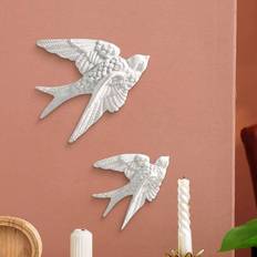 White Wall Decor Shein Resin Swallow Hanging Minimalist White Wall Decor