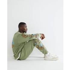 Men Trousers River Island Khaki Embroidered Dragon Joggers