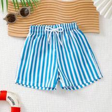 6-9M Swim Shorts Shein Baby Boy Casual Stripe Drawstring Beach Outfits For Todd