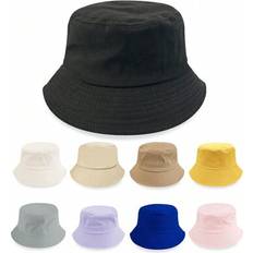 Multicoloured Accessories Shein Kids Solid Color Breathable Bucket Hat Adjustable Inner Band - Casual