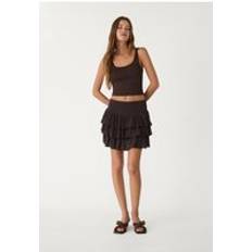 Brown T-shirts Stradivarius Polyamide T-shirt - Brown