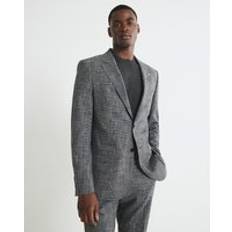 Men Suits River Island Regular Fit Check Suit Jacket - Grey