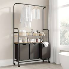 Bathroom Accessories Temu Laundry Basket 3 Section With Shelves