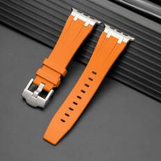 Smartwatch Strap Temu Silicone Sport Strap With Stainless Steel Adapter