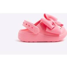Clogs River Island Mini Girls Pink Bow Detail Clogs - c9