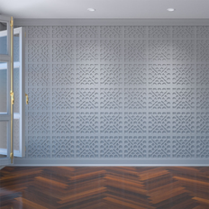 Sheet Materials Ekena Millwork Harlingen Wall Panel 0.4 D Brown White 15.375 H x 15.375 W x 0.375 D