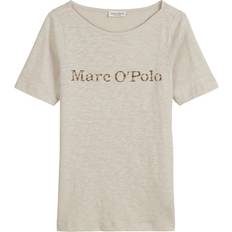 Marc O'Polo Tops Marc O'Polo Women's T-Shirt Printed Logo On The Inside Of The Chest - Gris