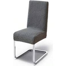 Textiles Shein Soft Leaves Jacquard Covers 1 2 4pcs Loose Chair Cover Grey