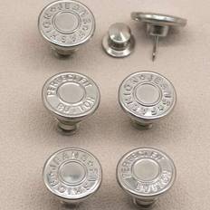 Buttons Shein 6 Pcs 17mm Metal Jeans Buttons Replacement Kit