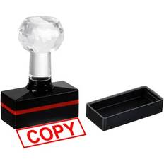 Stamps Uxcell Copy Self Inking Red Ink Office Stamps Black