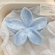 Shein 1pc Ladies' Blue Tie-Dye Floral Hair Claw Clip