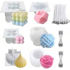 Casting Shein 108pcs Candle Making Kit 6pcs 3D Molds