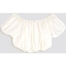 River Island Girls Bardot Bubble Hem Crop Top - White