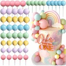 Shein 50pcs Macaron Color Ball Decorations Cake Decoration
