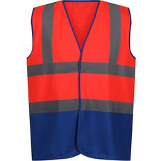 L Work Vests Regatta Pro Two Tone Hi-Vis Vest - Fluro Red/Royal Blue