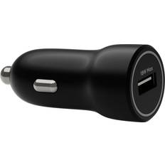18W USB-A Biloplader Sort