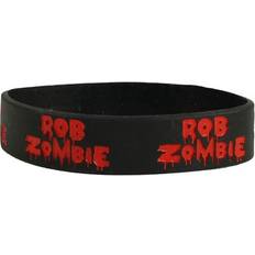 Black Wristbands Rob Zombie Wristband Logo Gummy Black
