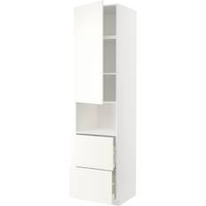 Köksinredning IKEA Maximera Högskåp F Mikro Dörr 2 Lådor Vallstena Vit