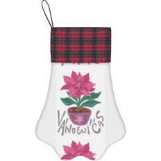 Purple Stockings Famgem Purple Poinsettia Christmas Time Flower Pot Stocking