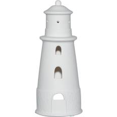 Porcelænslygte Form Af Et Fyrtårn 27 cm