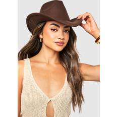 Headgear boohoo Plain Western Cowboy Hat - Brown