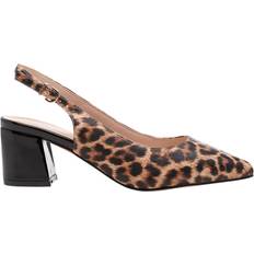 Flynn Mid Block Heel Sling Back Court Shoes - Multi