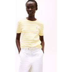 Tommy Hilfiger Yellow T-shirts Tommy Hilfiger Cody Crew Neck Slim Fit T-Shirt - Yellow/White