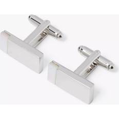 Pearl Cufflinks Simon Carter Offset Cab Mother Pearl - Silver/White