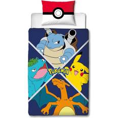 Character World Pokemon Sengetøj 140x200 cm Pikachu 2 i 1 Sengesæt 140x200cm