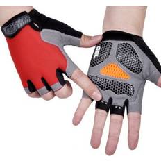 Men - Red Gloves & Mittens Maxpower Anti Slip Shock Breathable Half Finger Gloves - Red