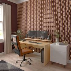 Sheet Materials Ekena Millwork Adjustable Wood Decorative Slat Wall Panel Kit
